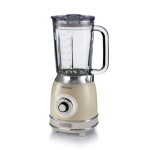 Ariete 1000W Vintage Glass Jug Blender - Cream