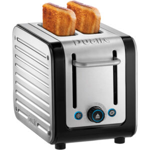 Dualit Architect 2 Slot Toaster - Black & Brushed Stainless Steel
