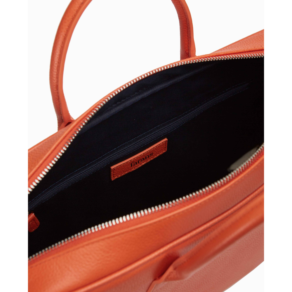 Farans Orange Flynn Slim Line Laptop Bag - Image 3