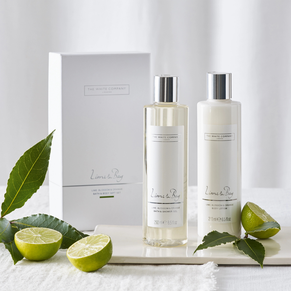 The White Company Lime & Bay Bath & Body Set