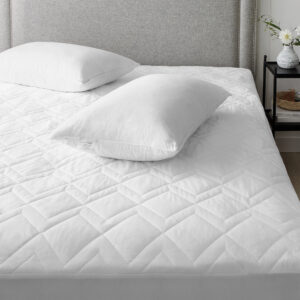 The White Company Luxury Cotton-Rich Waterproof Quilted Protector - Double