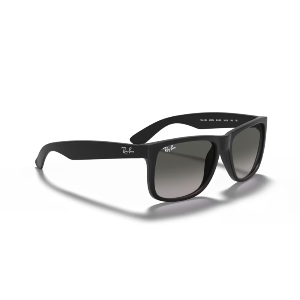Ray-Ban 0Rb4165/601/8Gl Justin Rubber Black Sunglasses - Size 55 - Image 4