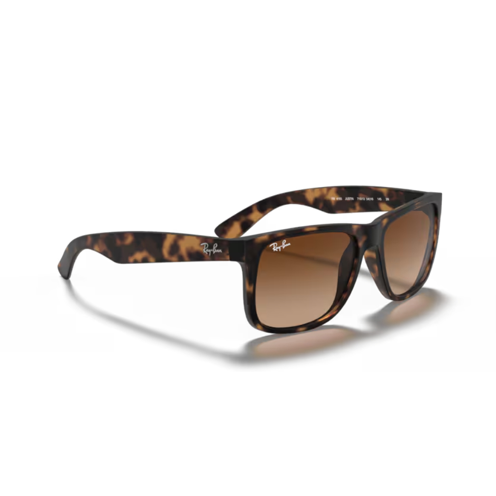 Ray-Ban 0Rb4165/710/13L Justin Rubber Light Havana Sunglasses - Size 55 - Image 4
