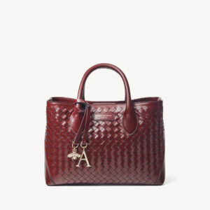 Aspinal of London London Midi London Tote - Merlot Woven Leather