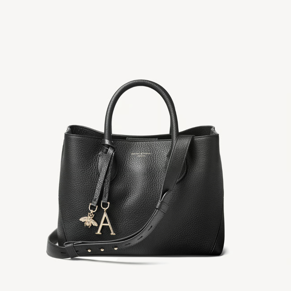 Aspinal of London - London Tote- Black Pebble