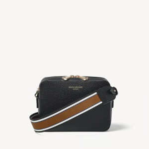 Aspinal of London Camera Crossbody with Interchangeable Straps - Black Pebble