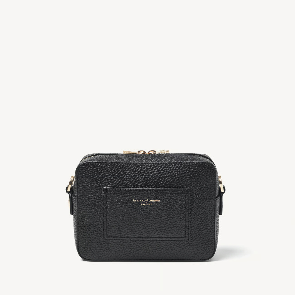 Aspinal of London Camera Crossbody with Interchangeable Straps - Black Pebble - Image 3