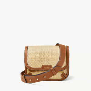 Aspinal of London Ella Crossbody - Natural Raffia & Smooth Tan - Medium