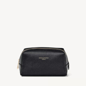 Aspinal of London Makeup Bag - Black Pebble