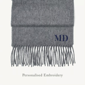 Aspinal of London Pure Cashmere Scarf Mid-Grey Cashmere