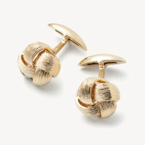 Aspinal of London Fine Wire Knot Cufflinks - 9ct Gold