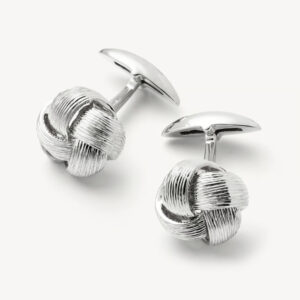 Aspinal of London Fine Wire Knot Cufflinks - Sterling Silver 925