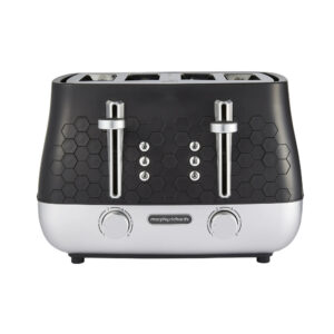 Cassini 4 Slice 4 Slot Toaster Black