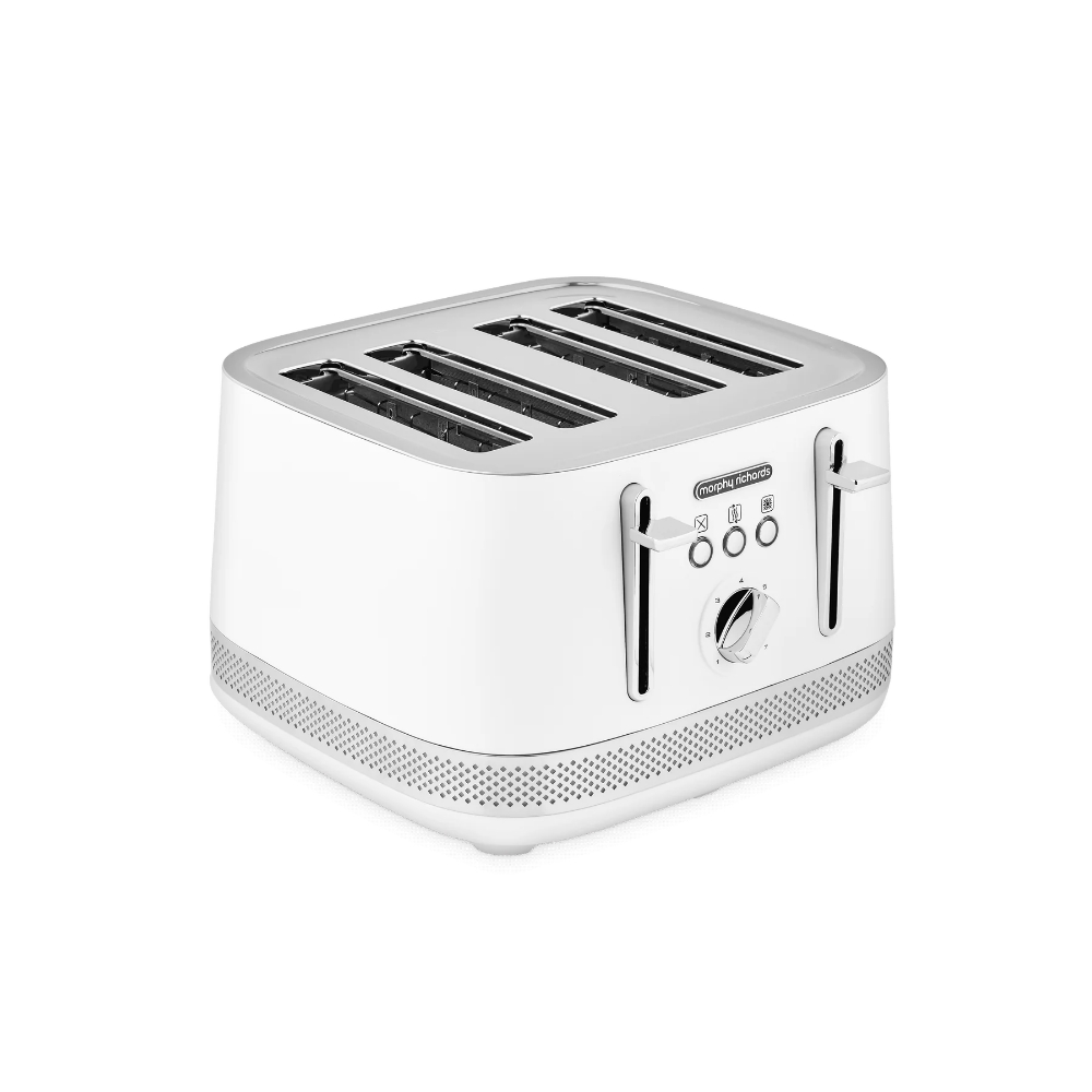 Illumination 4 Slice Toaster White Stainless Steel