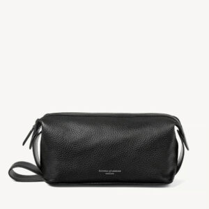 Aspinal of London Men's Reporter Wash Bag - Black Pebble