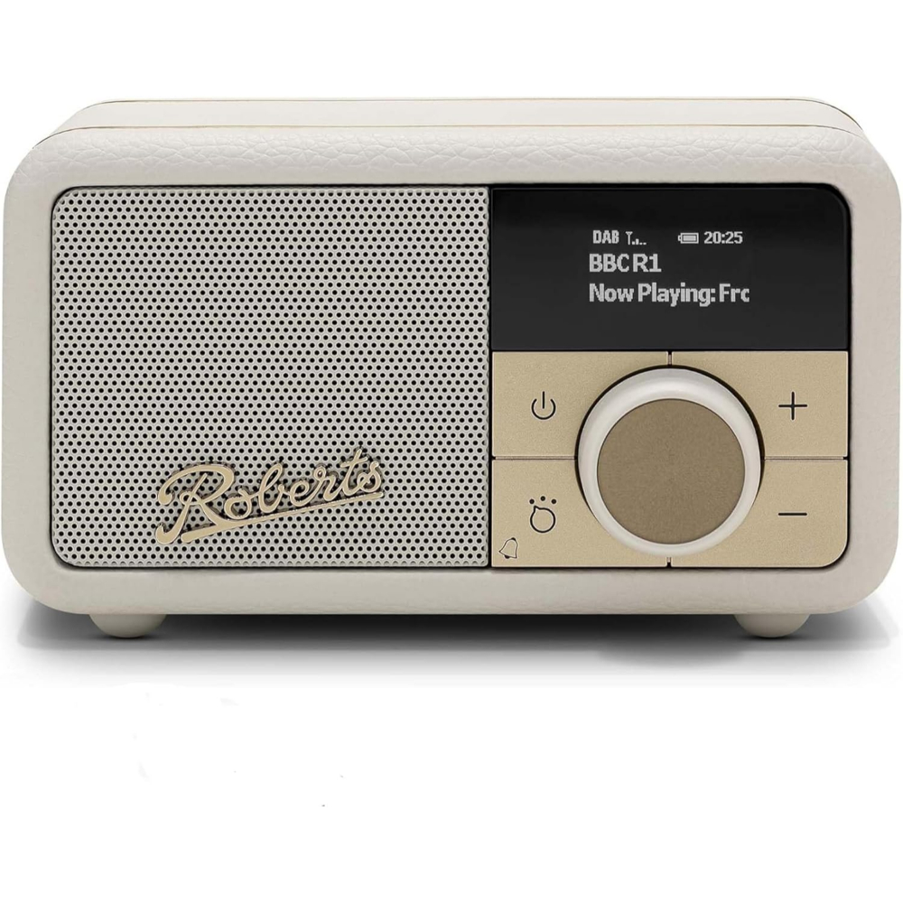 Roberts Revival Petite2 DAB/DAB+/FM RDS Bluetooth, Rechargable battery, Alarm, Telscopic aerial, USB C Charge in Pastel Cream