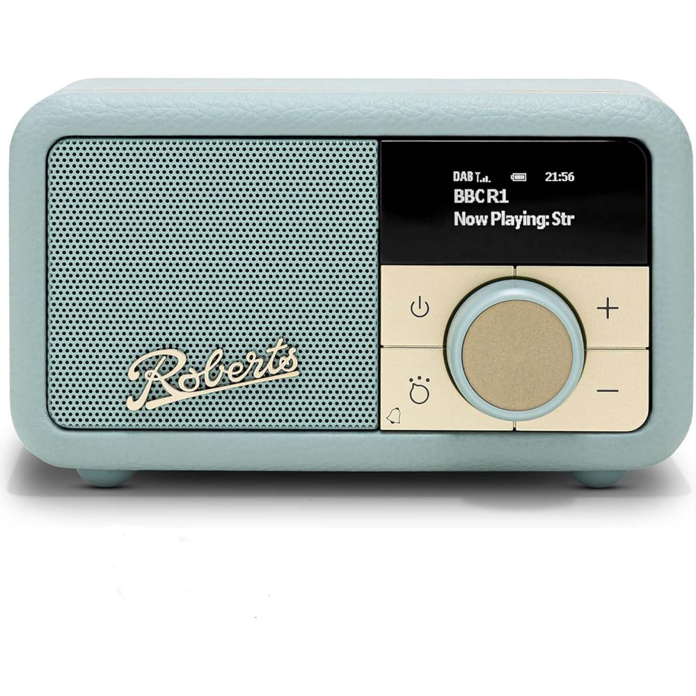 Roberts Revival Petite2 DAB/DAB+/FM RDS Bluetooth, Rechargable battery, Alarm, Telscopic aerial, USB C Charge in Duck Egg