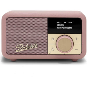 Roberts Revival Petite2 DAB/DAB+/FM RDS Bluetooth, Rechargable battery, Alarm, Telscopic aerial, USB C Charge in Dusky Pink