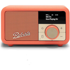 Roberts Revival Petite2 DAB/DAB+/FM RDS Bluetooth, Rechargable battery, Alarm, Telscopic aerial, USB C Charge in Pop Orange