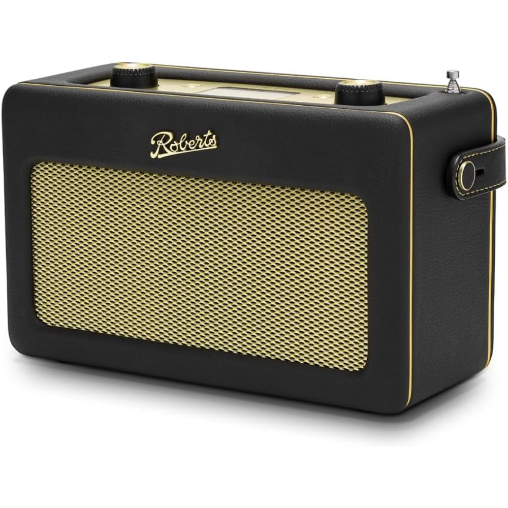 Roberts Revival Smart Radio with Amazon Alexa, Google Cast, Internet Radio, DAB/DAB+/FM, Bluetooth, Streaming Services in Black