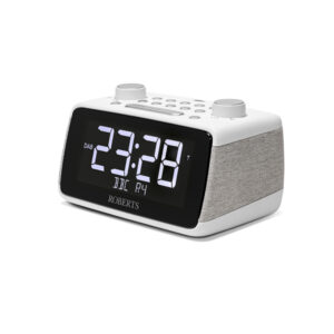 Roberts Ortus 4 Large digit DAB+ / FM Radio with blutooth, dual alarm, sleep timer with presets (Available mid August) in White