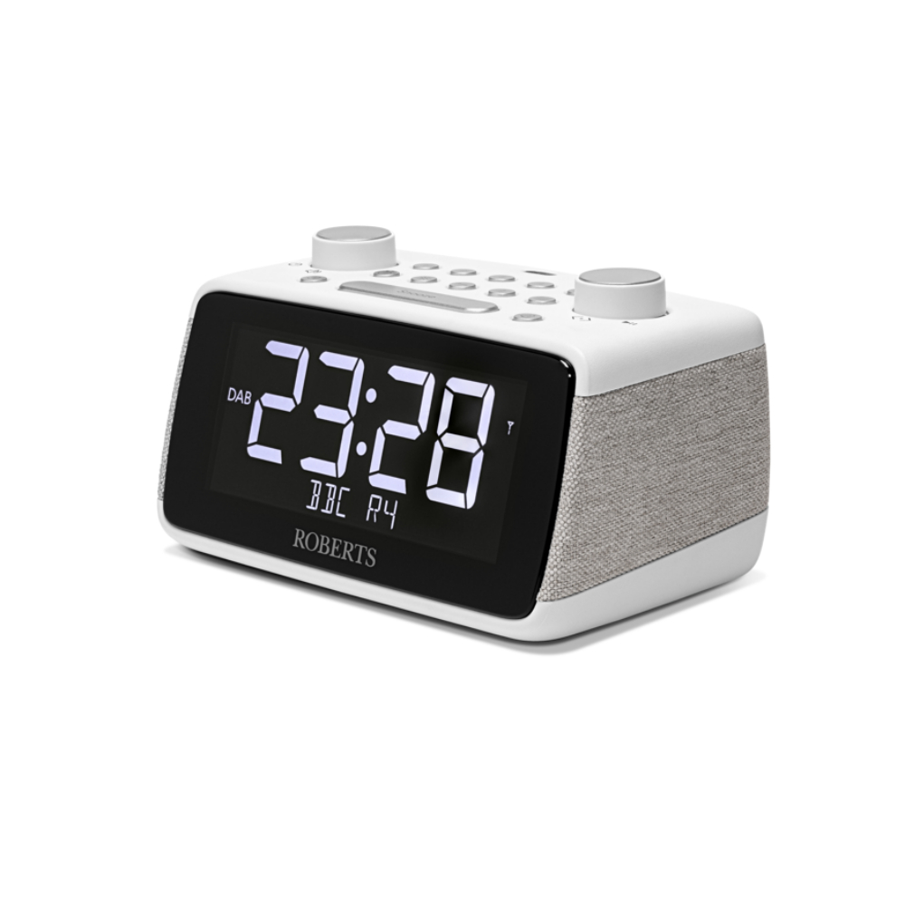 Roberts Ortus 4 Large digit DAB+ / FM Radio with blutooth, dual alarm, sleep timer with presets (Available mid August) in White
