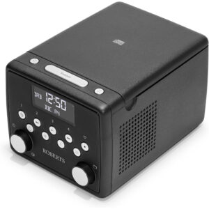 Roberts Sound 49 DAB+/FM Bedside Radio w/ CD & Bluetooth. CD and USB bookmark Stereo Black Available Mid July