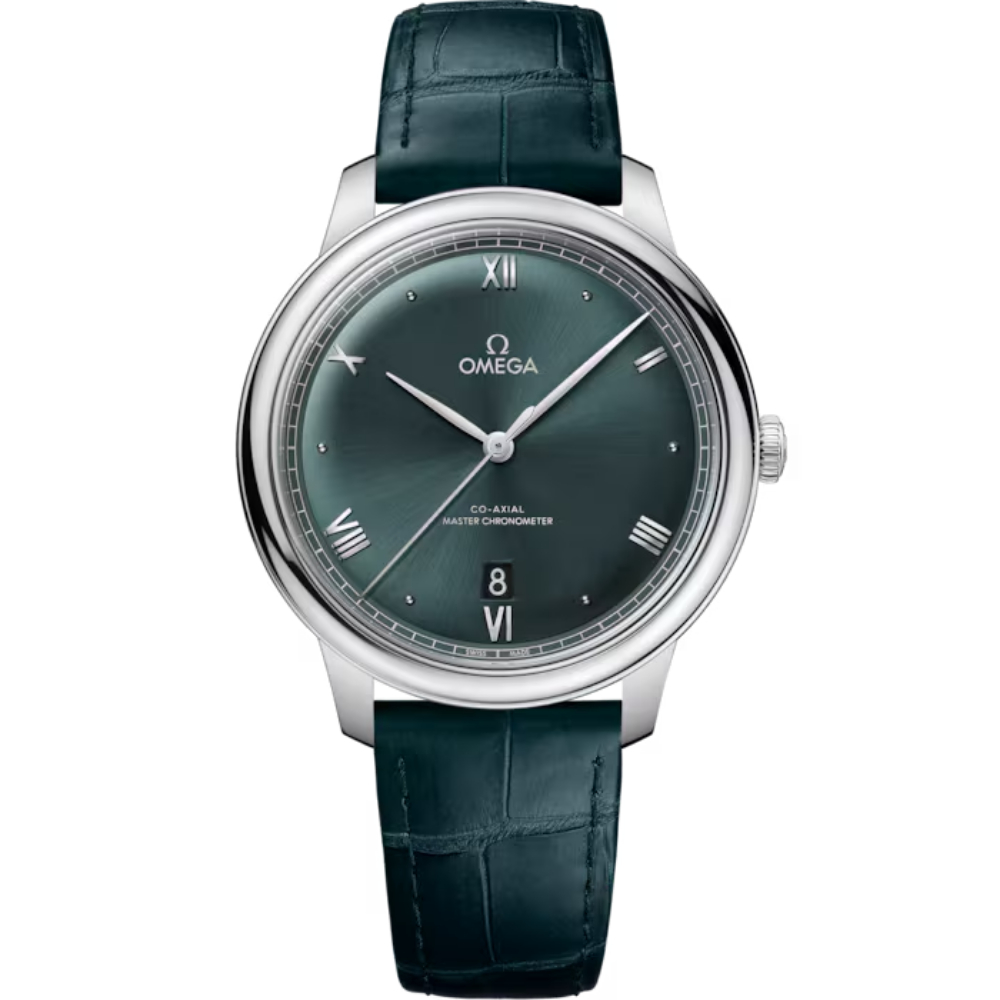 Omega De Ville Prestige Co-Axial Master Chronometer 40mm Pine Green Strap and Dial