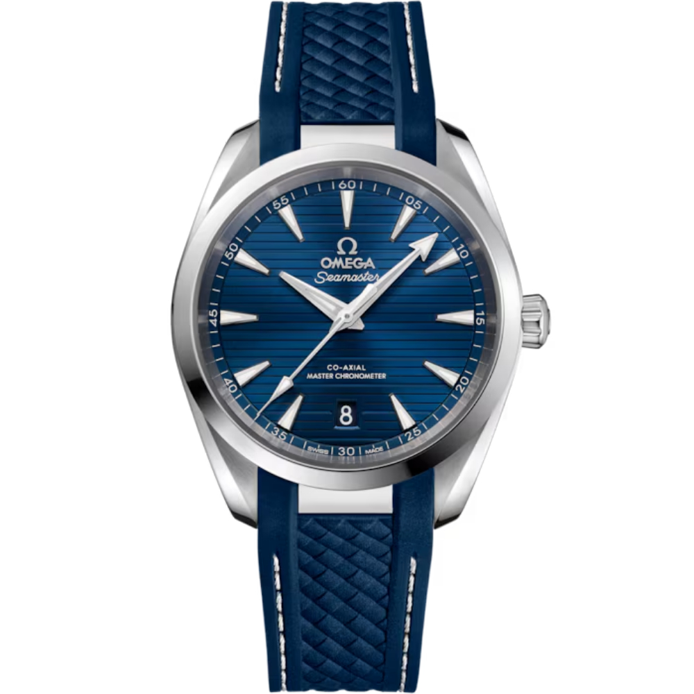 Omega Aqua Terra 150M Co-Axial Master Chronometer 38mm Blue Strap Blue Dial