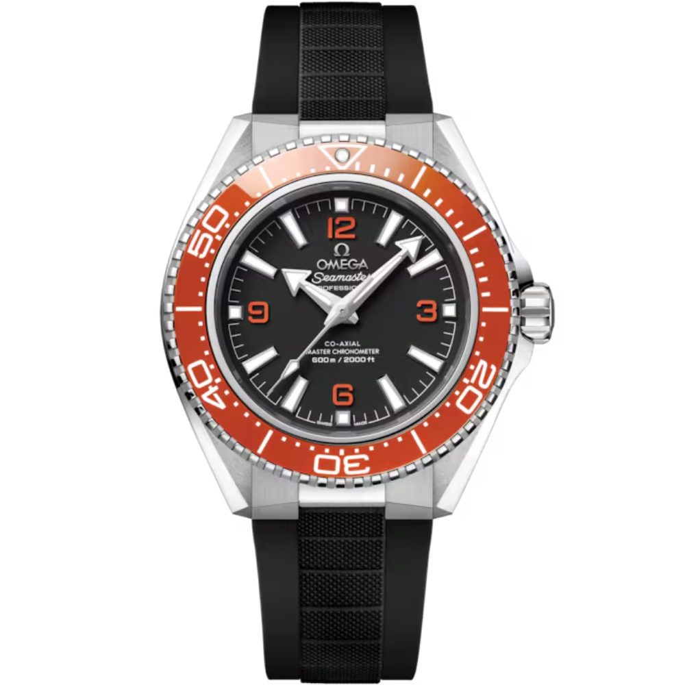 Omega Planet Ocean 600m Co-Axial Master Chronometer 42mm Black Strap and Dial with Orange Bezel