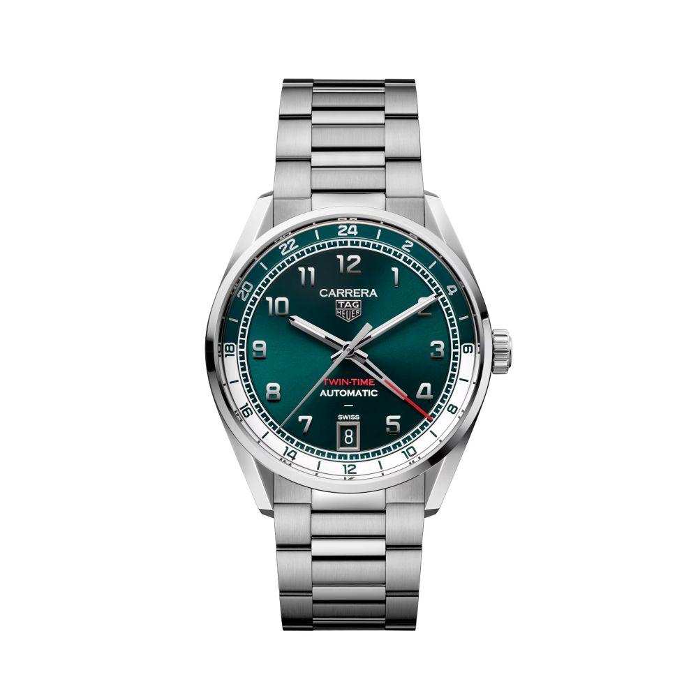 TAG Heuer Carrera Date Twin-Time Automatic, 41 mm, Steel Gents Watch