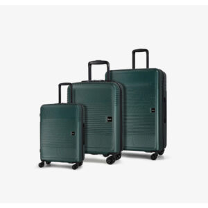 Rock Luggage Lincoln Set of 3 Suitcases in Forest Green