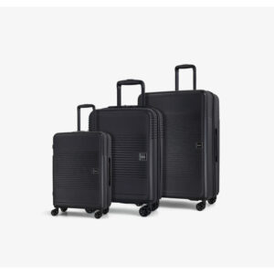 Rock Luggage Lincoln Set of 3 Suitcases in Black