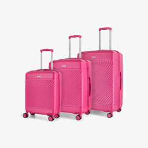Rock Luggage Love Island Set of 3 Suitcases in Pink