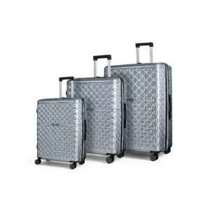Rock Luggage Maya Set of 3 Suitcases in Silver