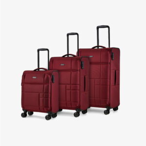 Rock Luggage Tokyo Set of 3 Suitcases in Wine Red