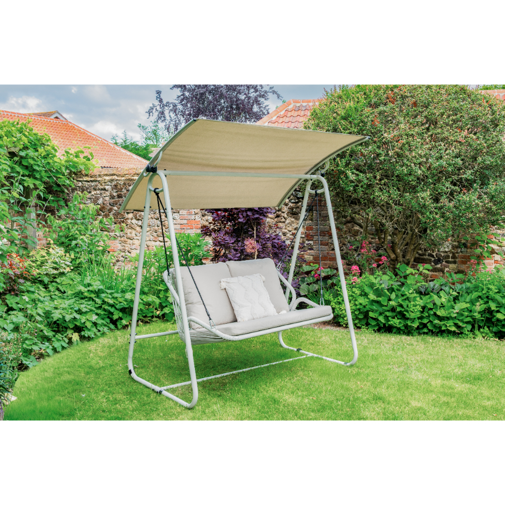 Norfolk Leisure STAMFORD - Rattan 2 Seater Swing - Beige