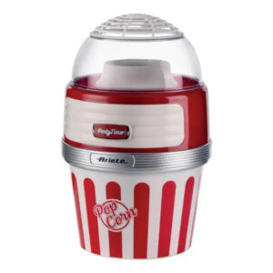 Ariete Retro Popcorn Maker with Serving Bowl - Red