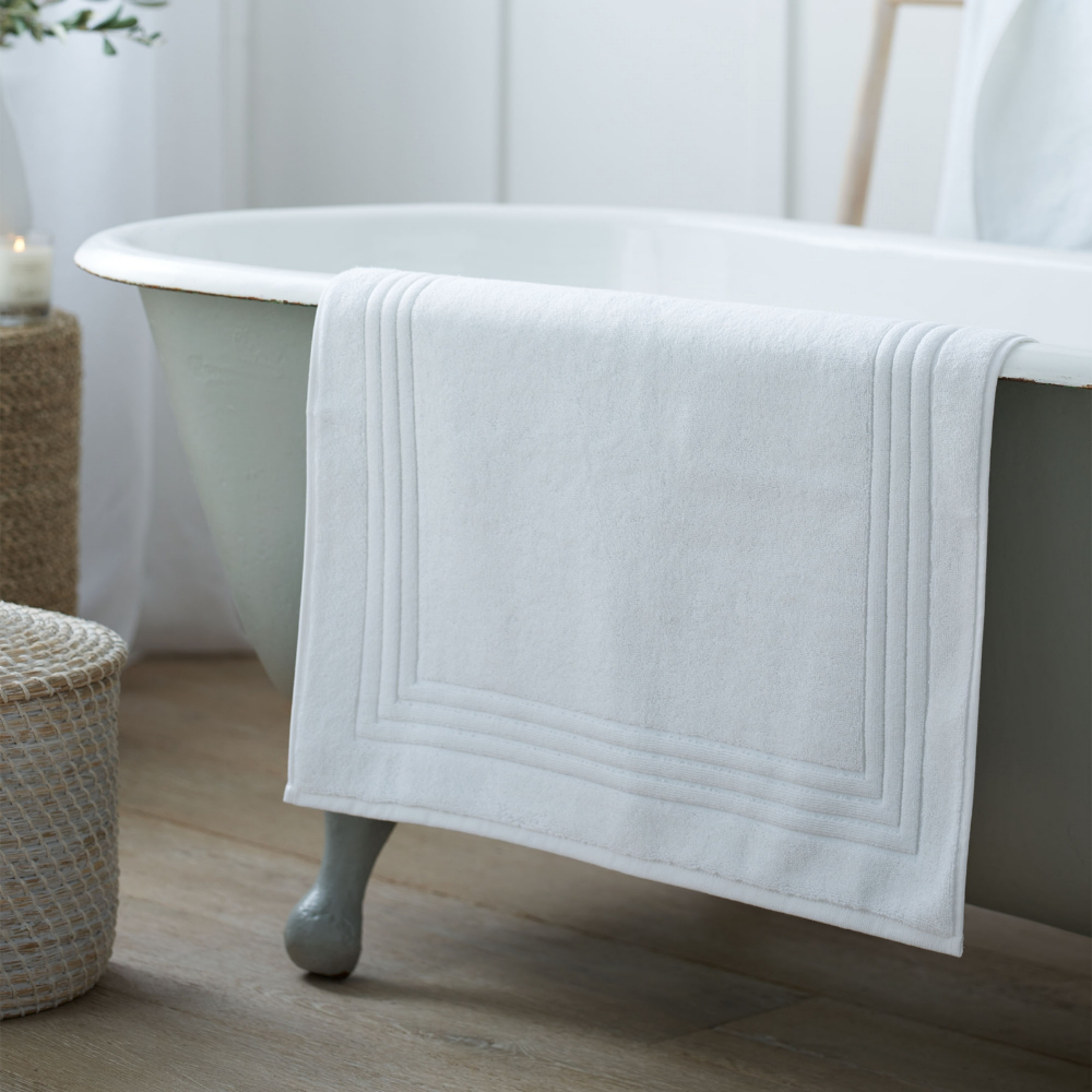 The White Company Egyptian Cotton Large Bath Mat White