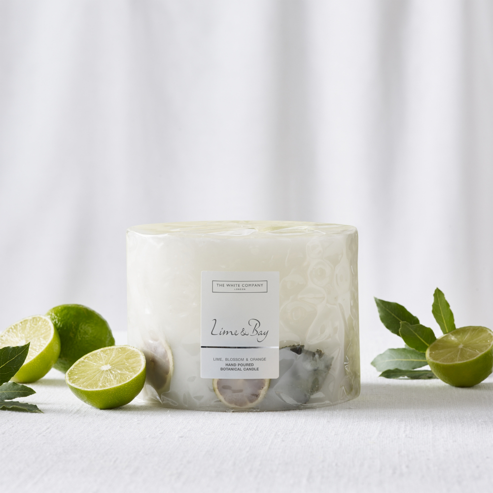 The White Company Lime & Bay Large Botanical Candle