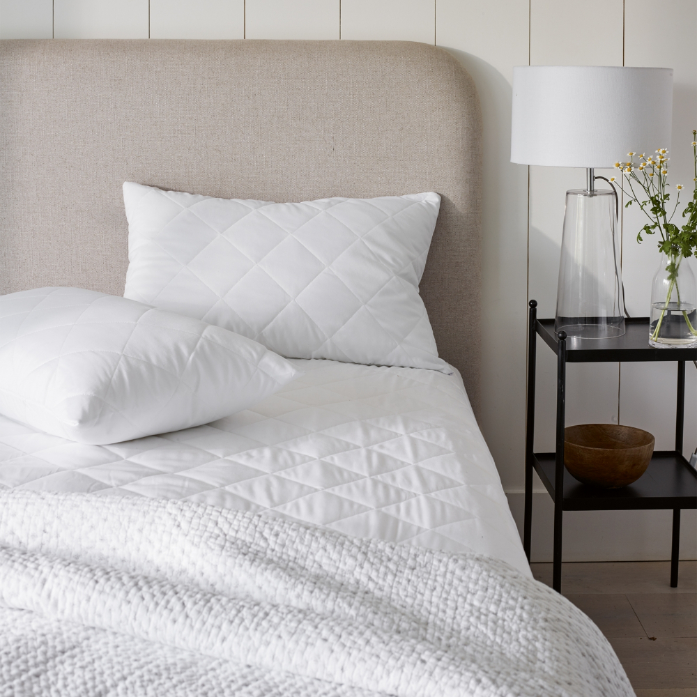 The White Company Luxury Pure Cotton Quilted Deep Mattress Protector - King