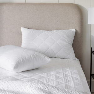 The White Company Luxury Pure Cotton Quilted  Pillow Protector Pair  - Standard