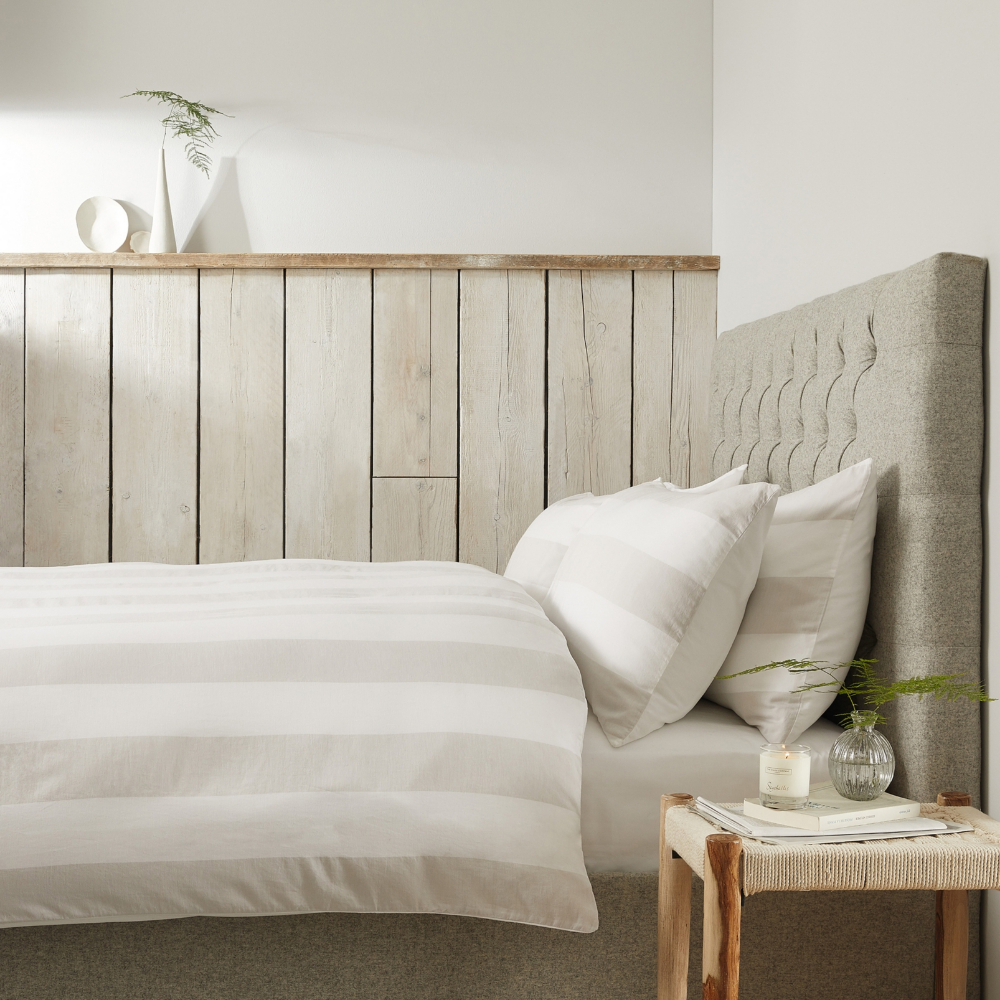 The White Company Maris Stripe Duvet Cover - Double