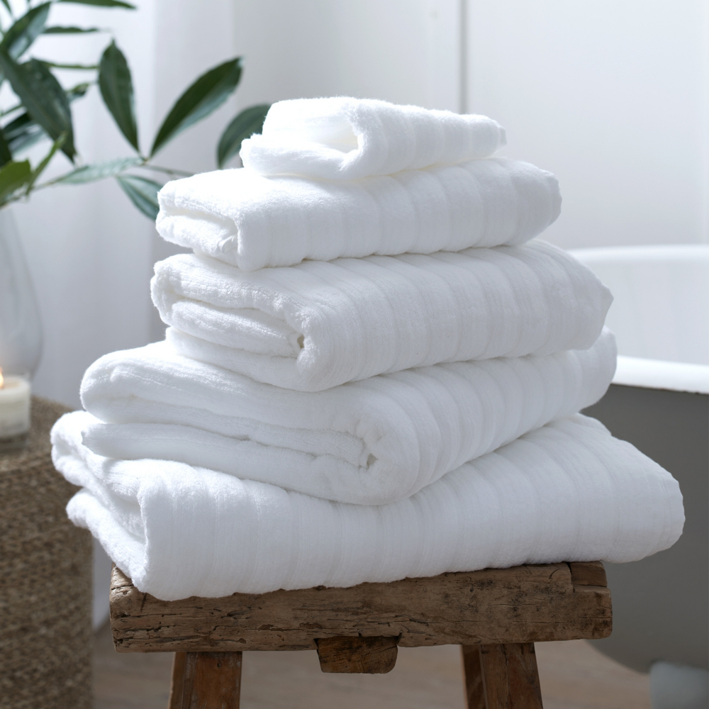 The White Company Rib Hydrocotton Hand Towel White