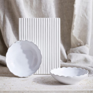 The White Company Portobello Scalloped Bowls Set of 2