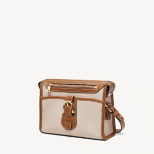 Aspinal of London Bella Satchel - Natural Milled Pebble & Smooth Tan