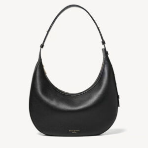 Aspinal of London Hudson Crescent - Black Milled Pebble