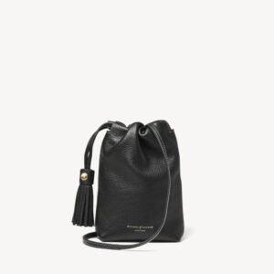 Aspinal of London Hudson Crossbody Pouch - Black Milled Pebble