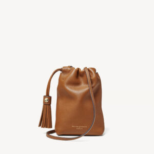 Aspinal of London Hudson Crossbody Pouch - Tan Milled Pebble