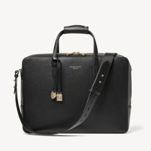 Aspinal of London The Brook Street - Black Soft Saffiano